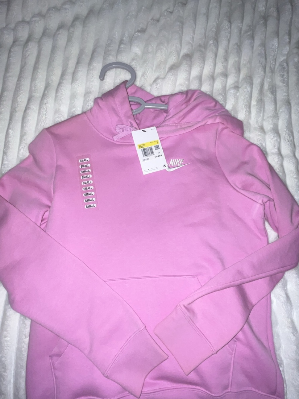 Nike Women's Pink Cowl Neck Pullover Hoodie. Size small.